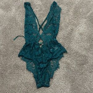 Avid Love Teal Lace Bodysuit